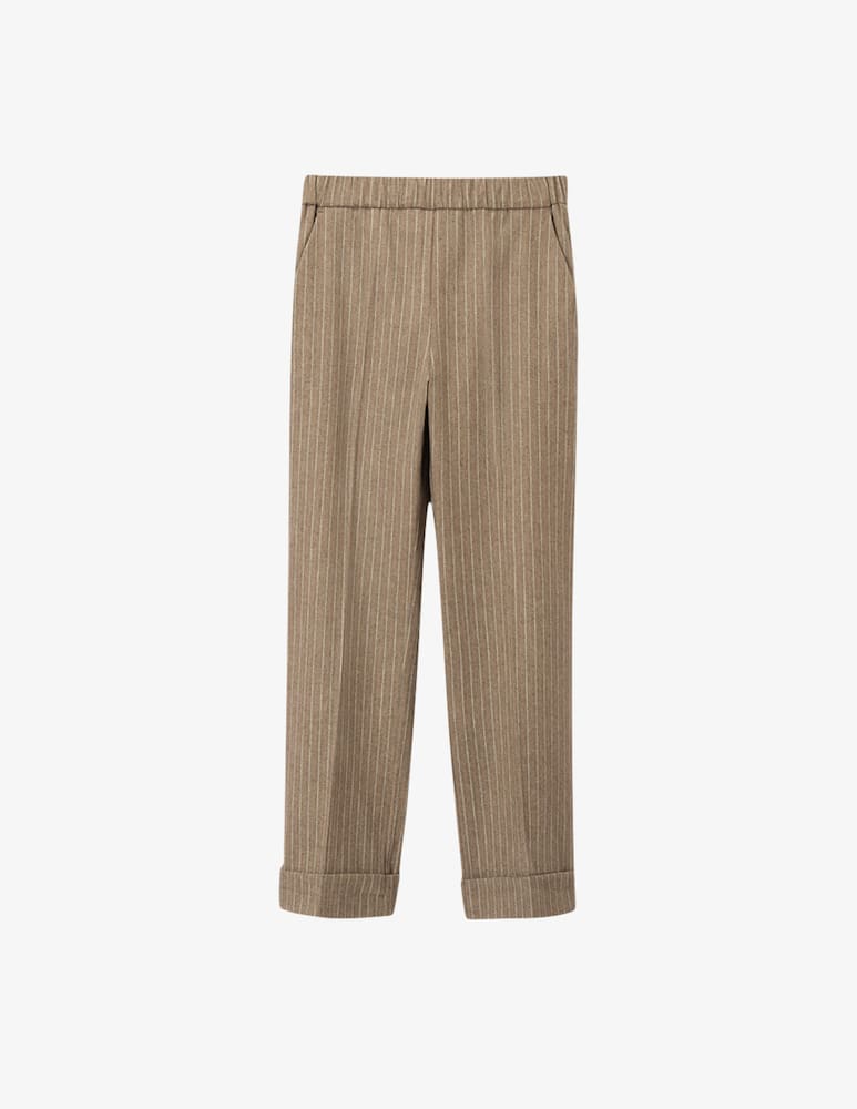 Rosso35 Pantaloni gessato in misto lana - immagine 1 Rosso35 Pantaloni gessato in misto lana - immagine 1