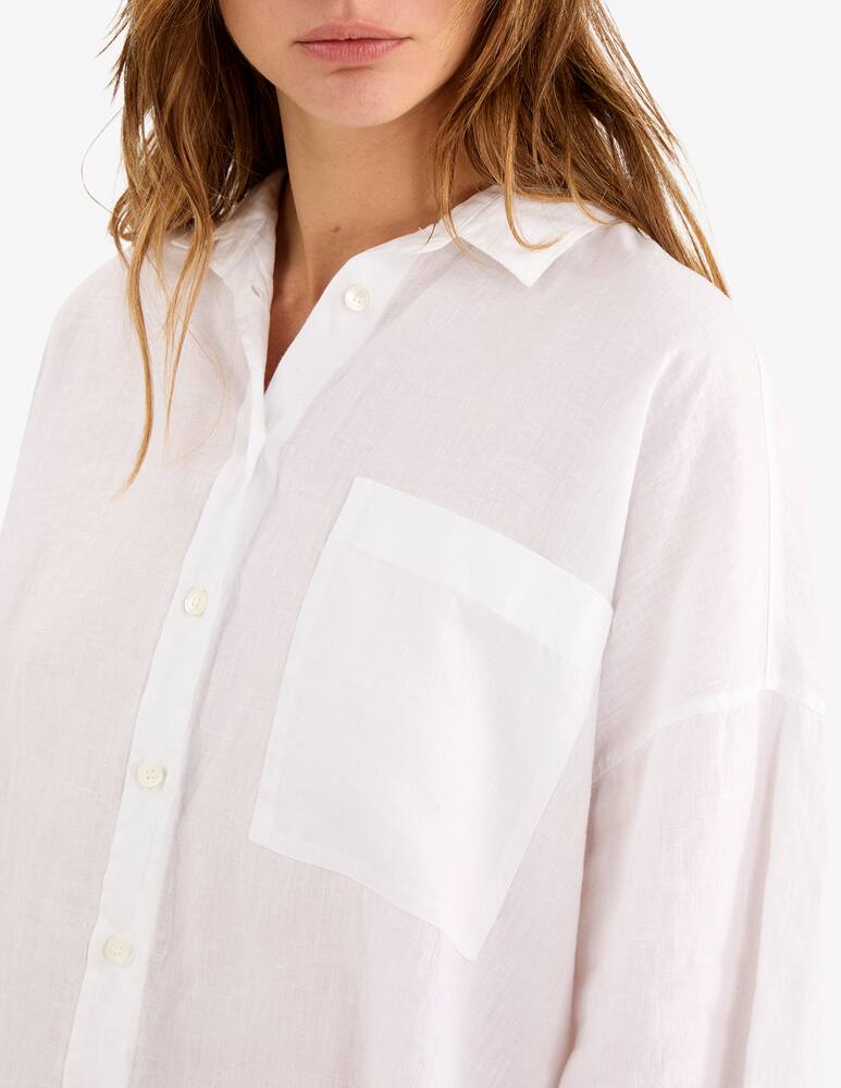 rinascente Rosso35 Camicia lino boxy classic