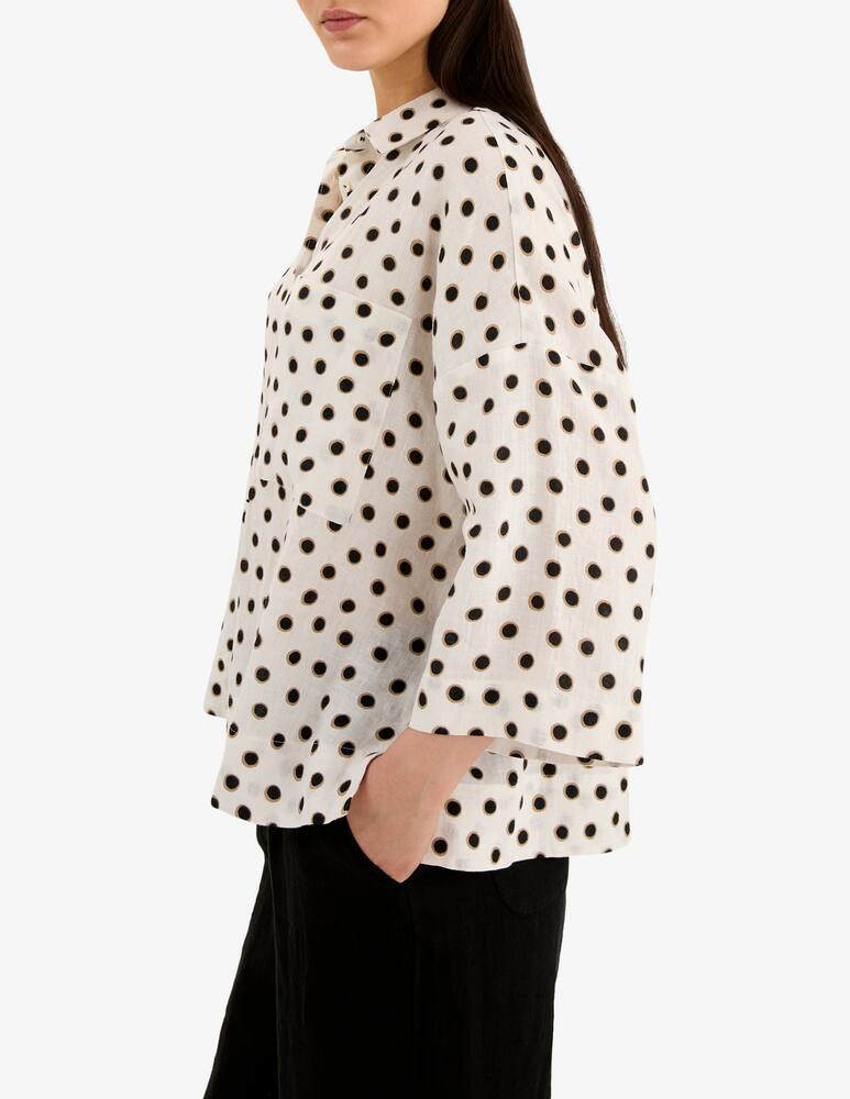 rinascente Rosso35 Camicia lino a pois classic