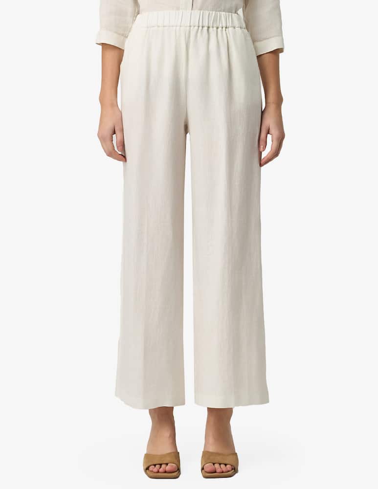Rosso35 Cropped linen trousers - picture 1 Rosso35 Cropped linen trousers - picture 1