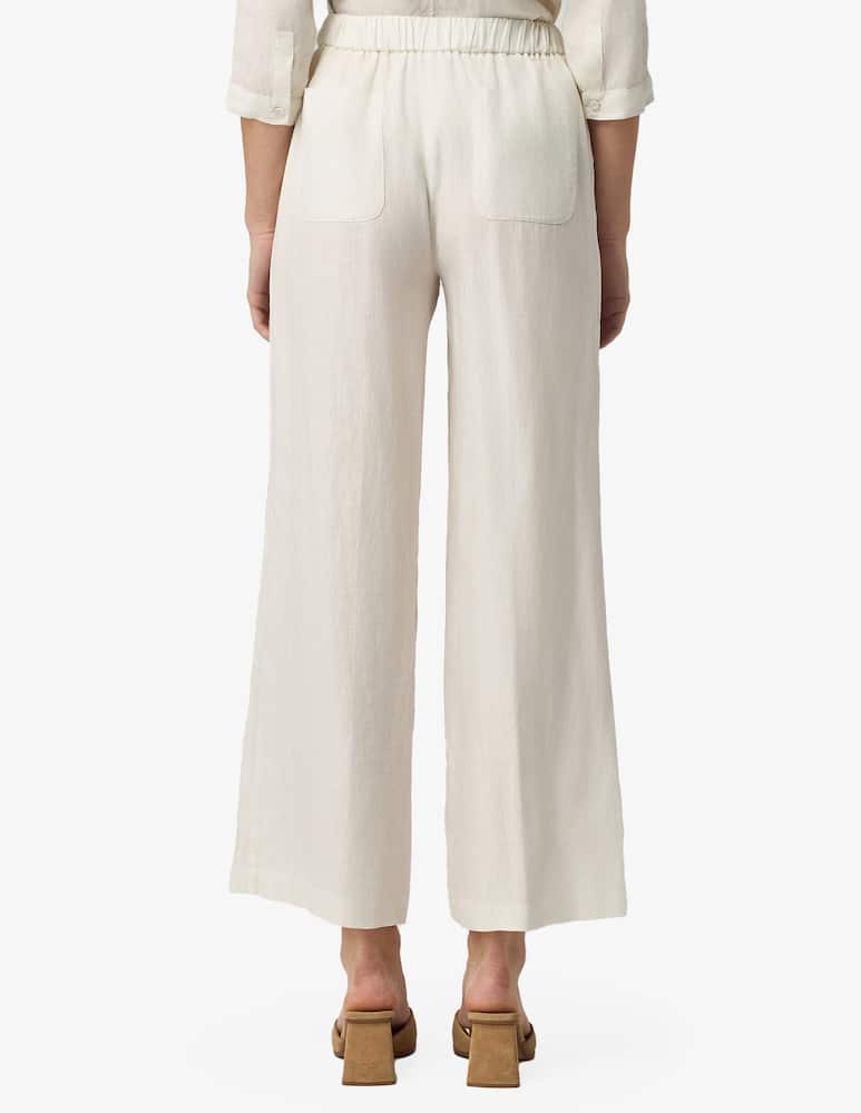 Rosso35 Cropped linen trousers - picture 3 Rosso35 Cropped linen trousers - picture 3