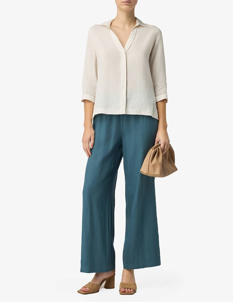 rinascente Rosso35 Pantaloni cropped in lino