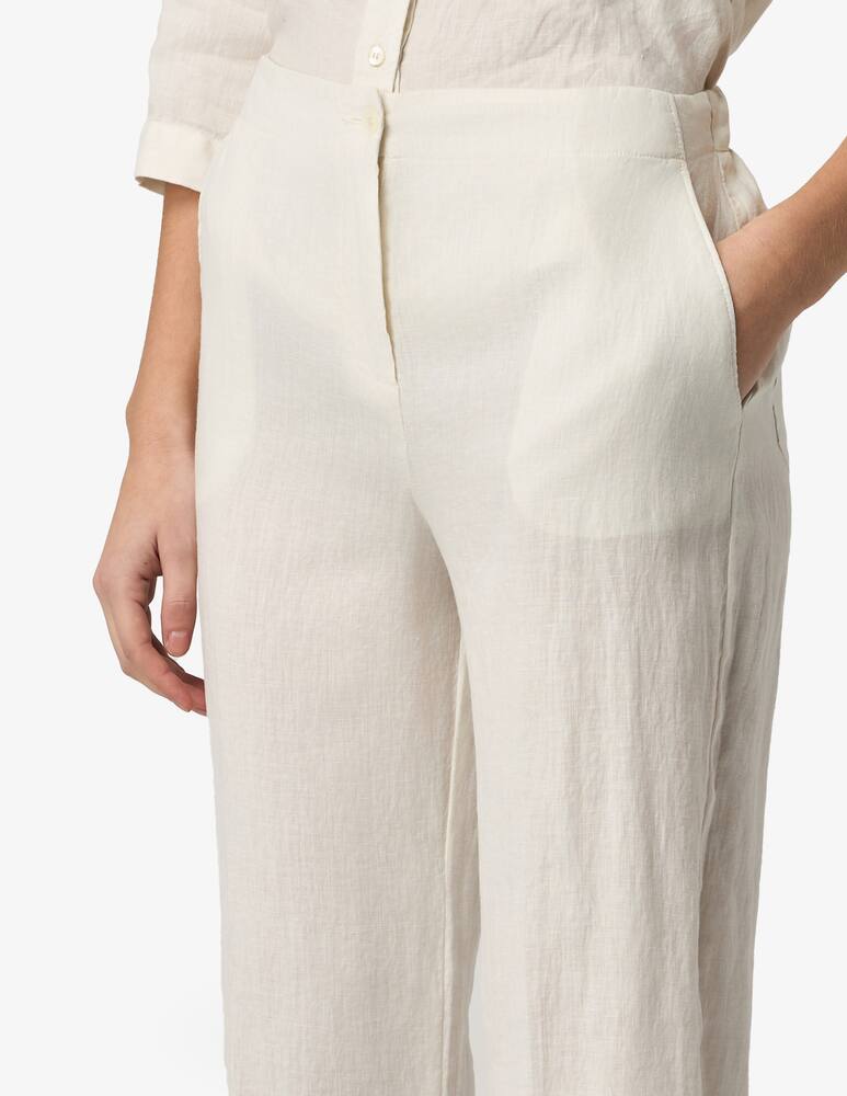 rinascente Rosso35 Pantaloni in lino sigaretta