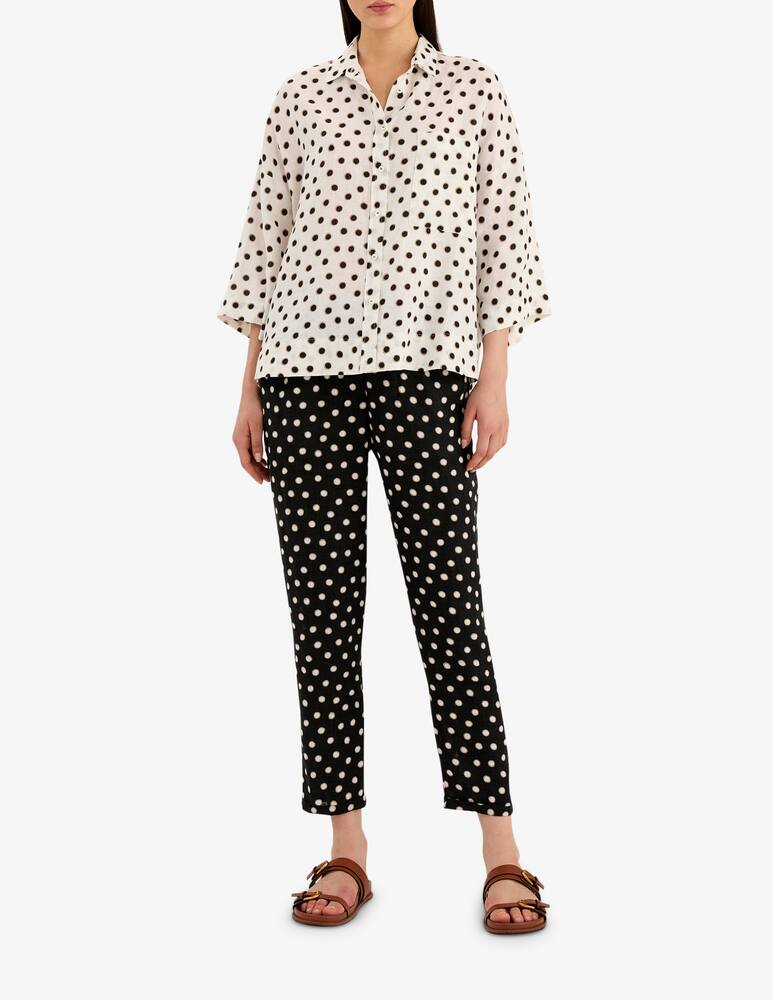 rinascente Rosso35 Pantaloni lino a pois