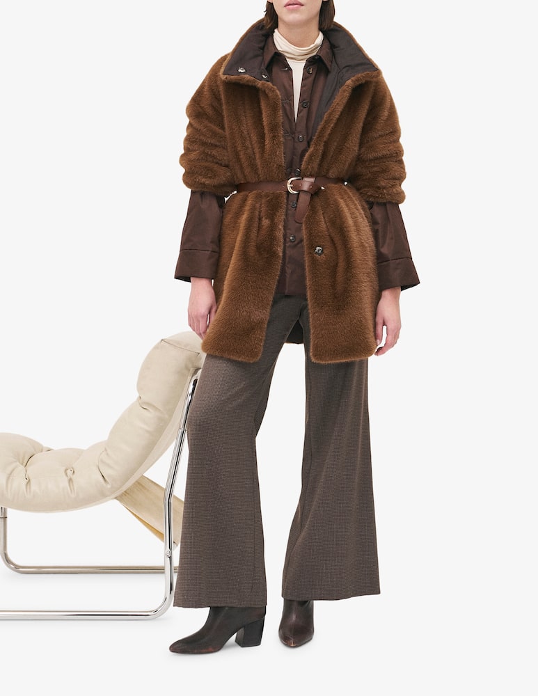 rinascente Rosso35 Cappotto reversibile in finta pelliccia