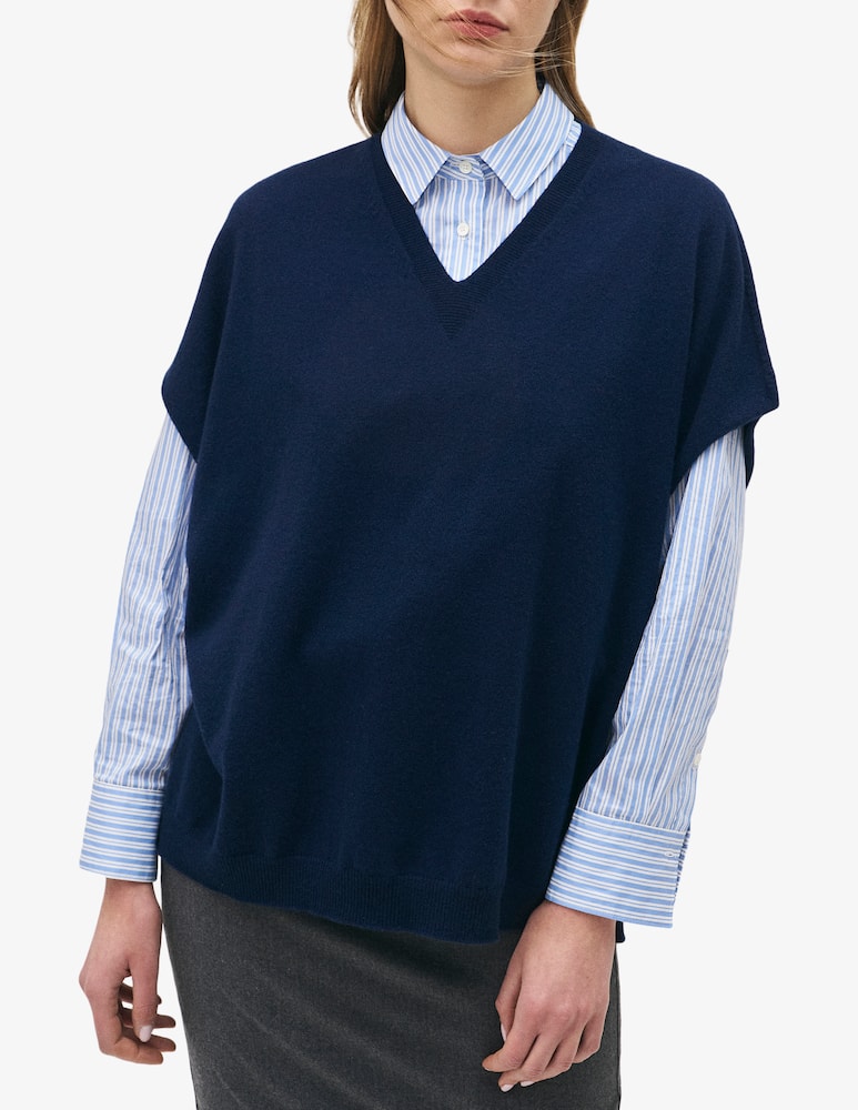 rinascente Rosso35 V-neck cashmere overlay