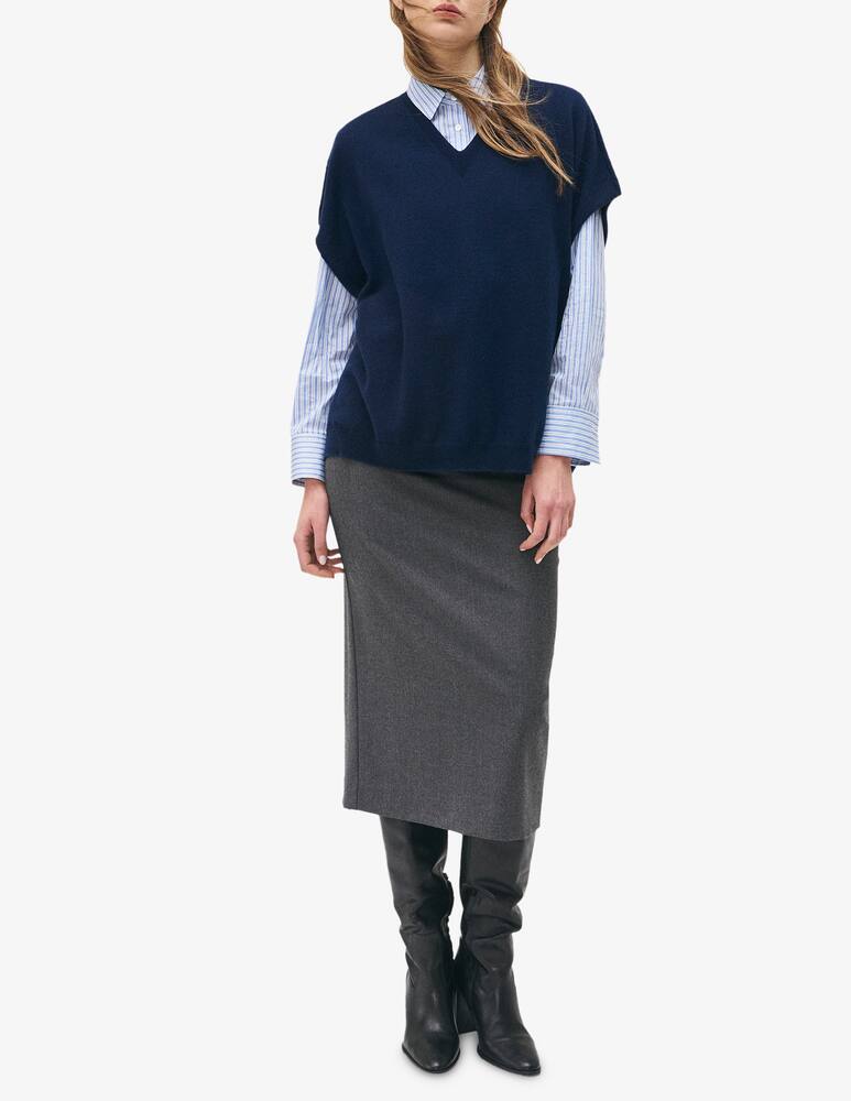 rinascente Rosso35 V-neck cashmere overlay