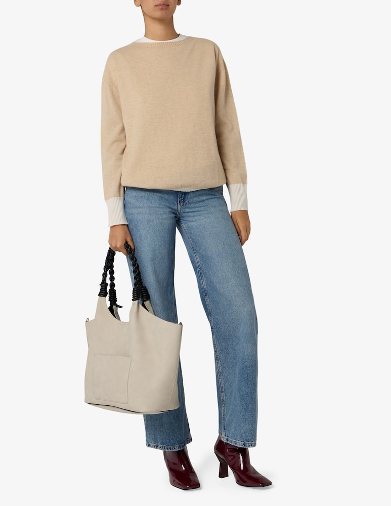 rinascente Rosso35 Maglione bicolor in cashmere