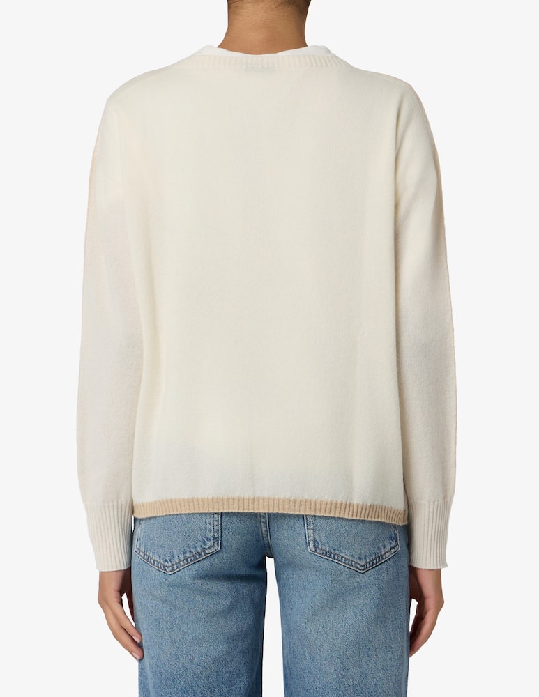 rinascente Rosso35 Maglione bicolor in cashmere