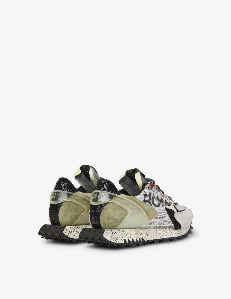 rinascente Run Of Sneakers running in suede fluo - Bianco