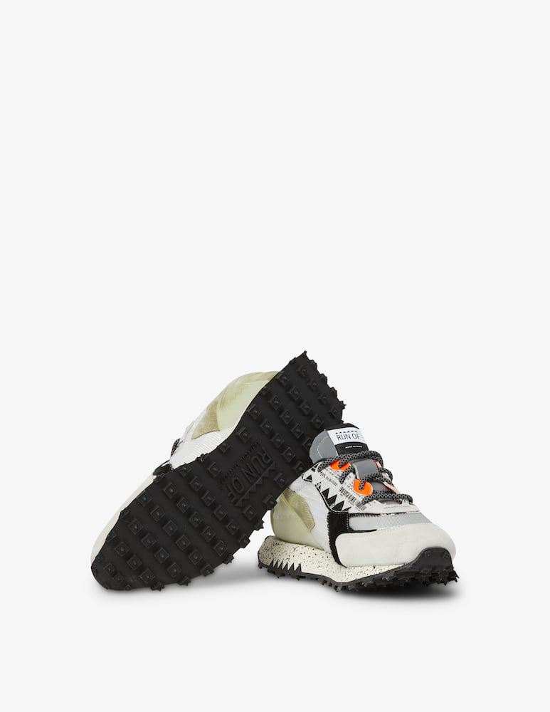 rinascente Run Of Sneakers running in suede fluo - Bianco