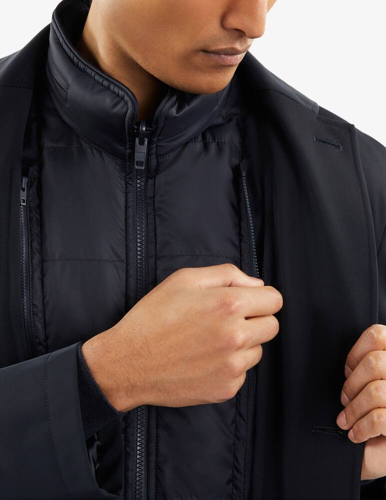 rinascente Fay Double Coat in Gabardine Tecnico Stretch