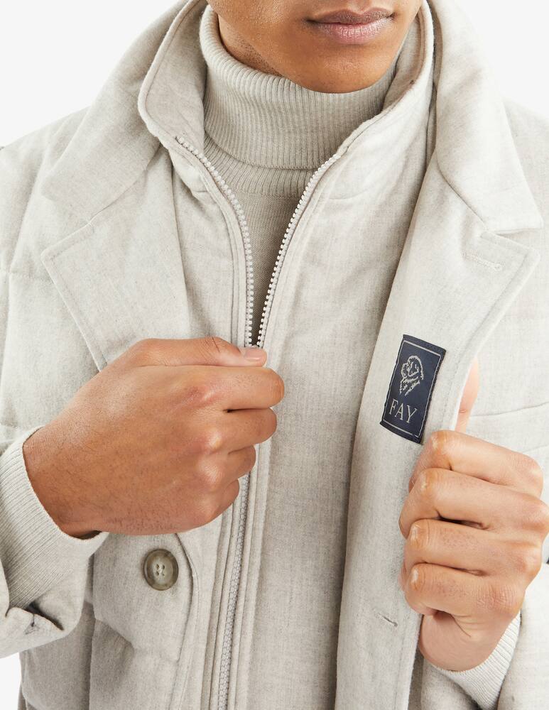 rinascente Fay Piumino Double Front in Flanella Cardata