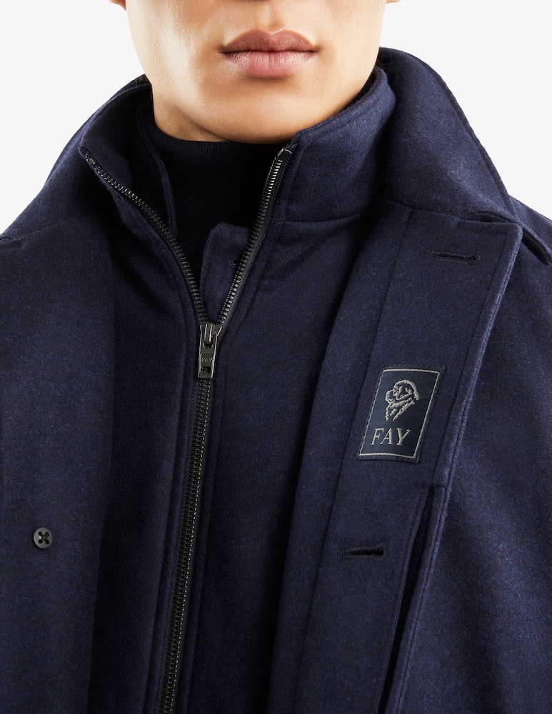 rinascente Fay Morning Coat in Wool Flannel