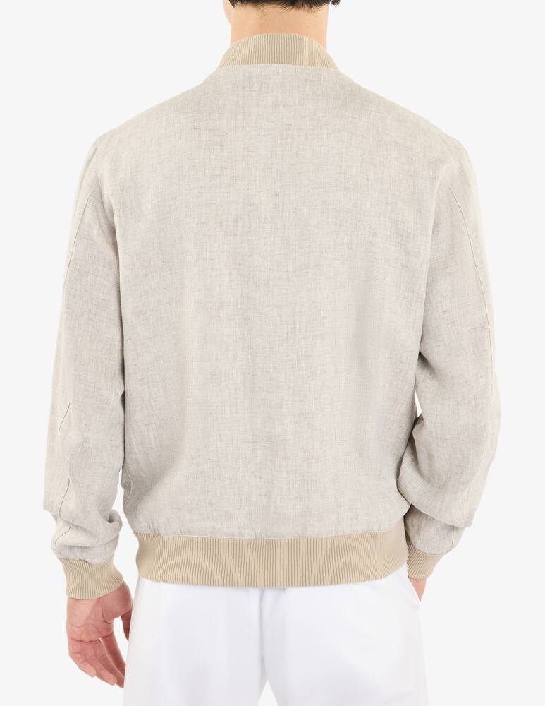 rinascente Fay Bomber in Tela di Lino Délavé