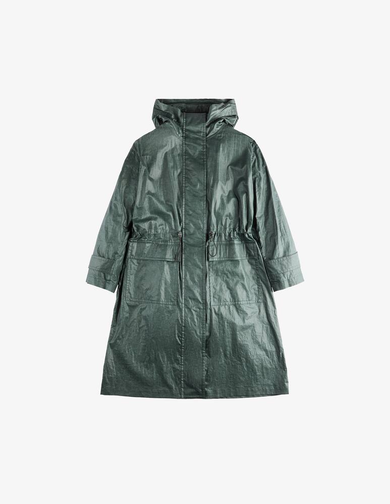 rinascente Fay Long Parka in Linen and Cotton Canvas