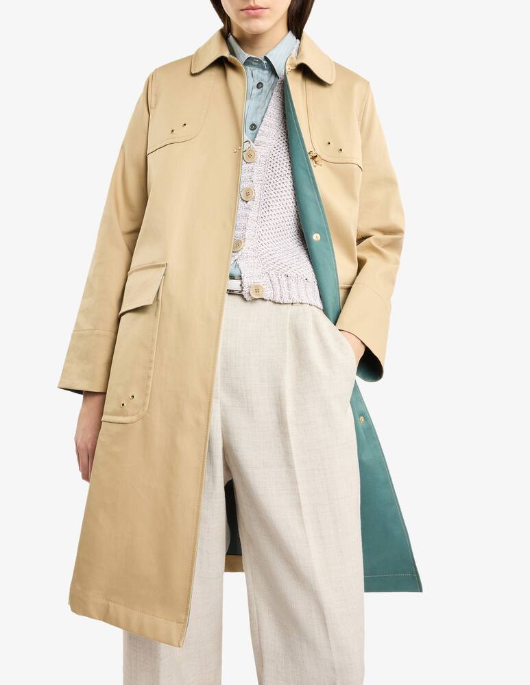 rinascente Fay Car Coat in Gabardine Stretch