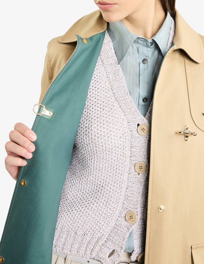 rinascente Fay Car Coat in Gabardine Stretch