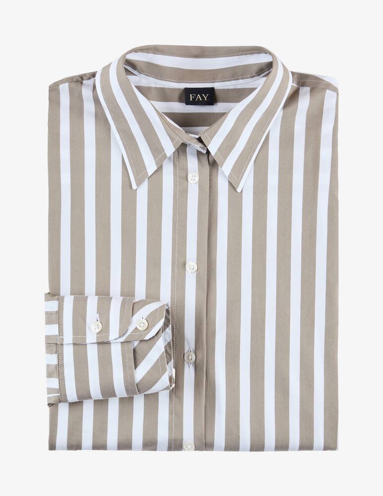 rinascente Fay Regular Shirt in Stretch Striped Cotton