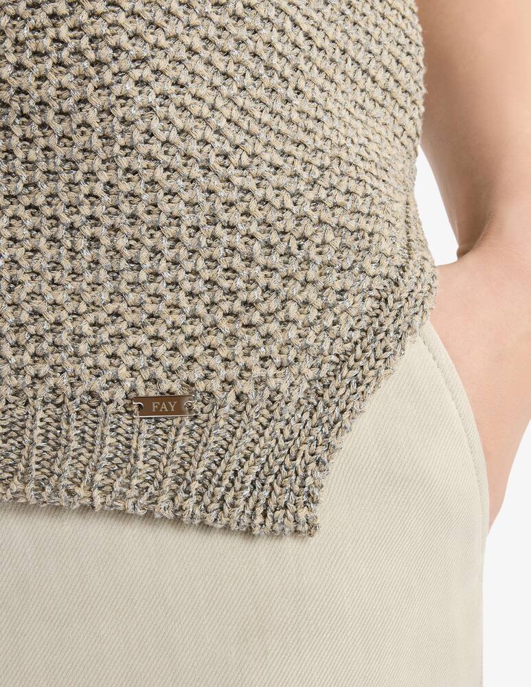 rinascente Fay Waistcoat in Cotton and Lurex