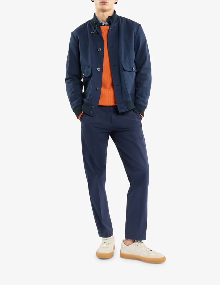 rinascente Fay Bomber Jacket in Cotton Twill and Linen