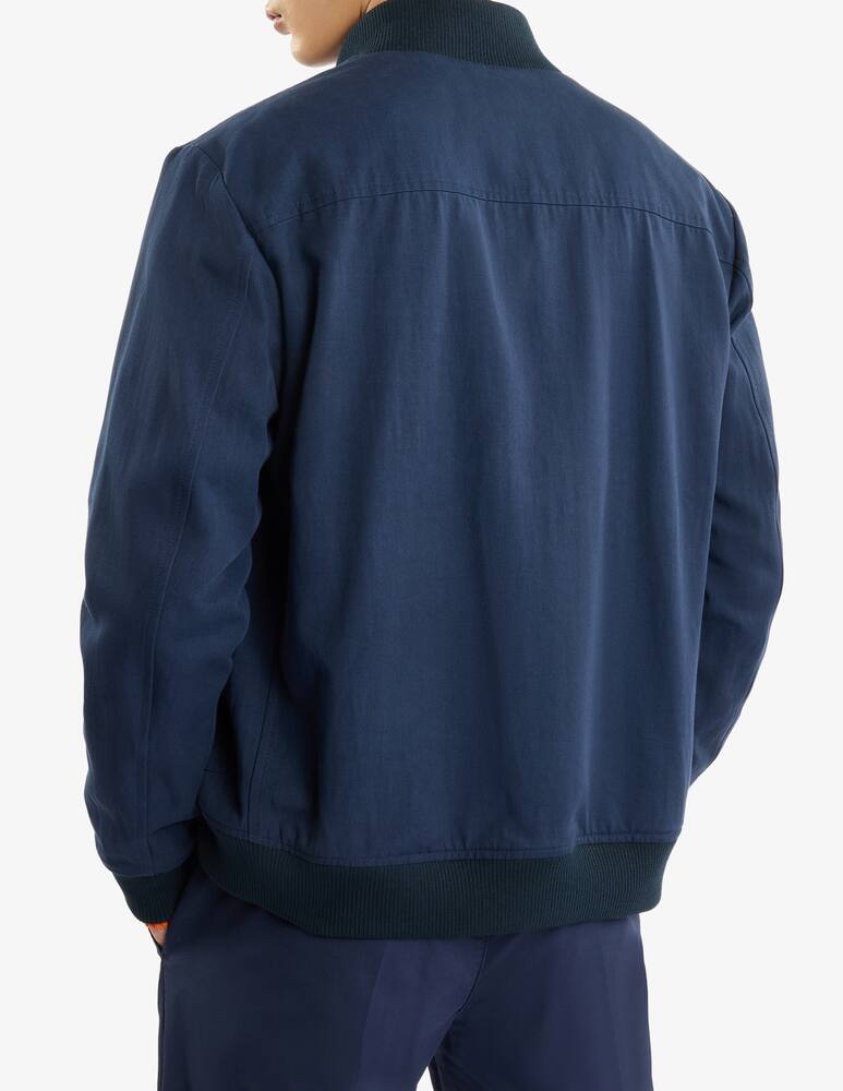 rinascente Fay Bomber Jacket in Cotton Twill and Linen