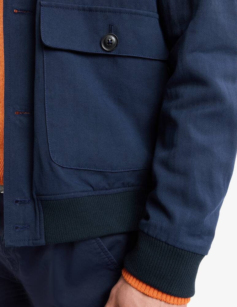 rinascente Fay Bomber Jacket in Cotton Twill and Linen