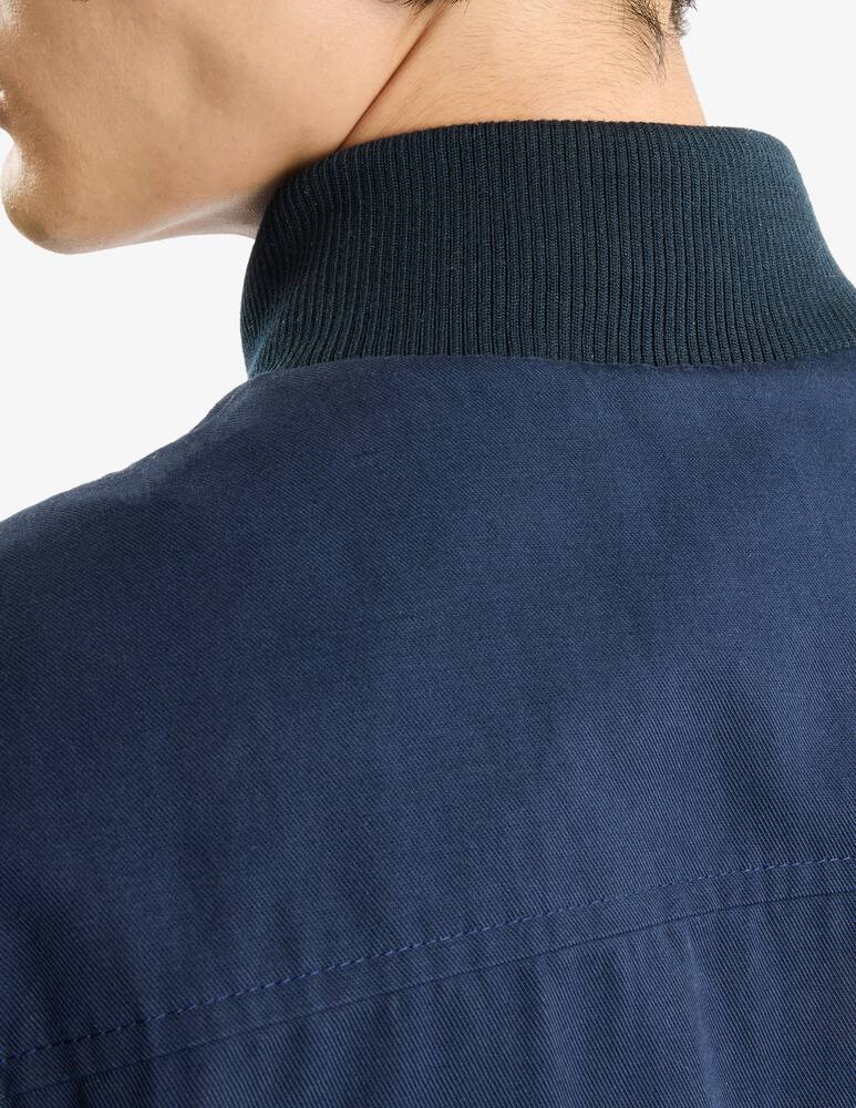 rinascente Fay Bomber Jacket in Cotton Twill and Linen