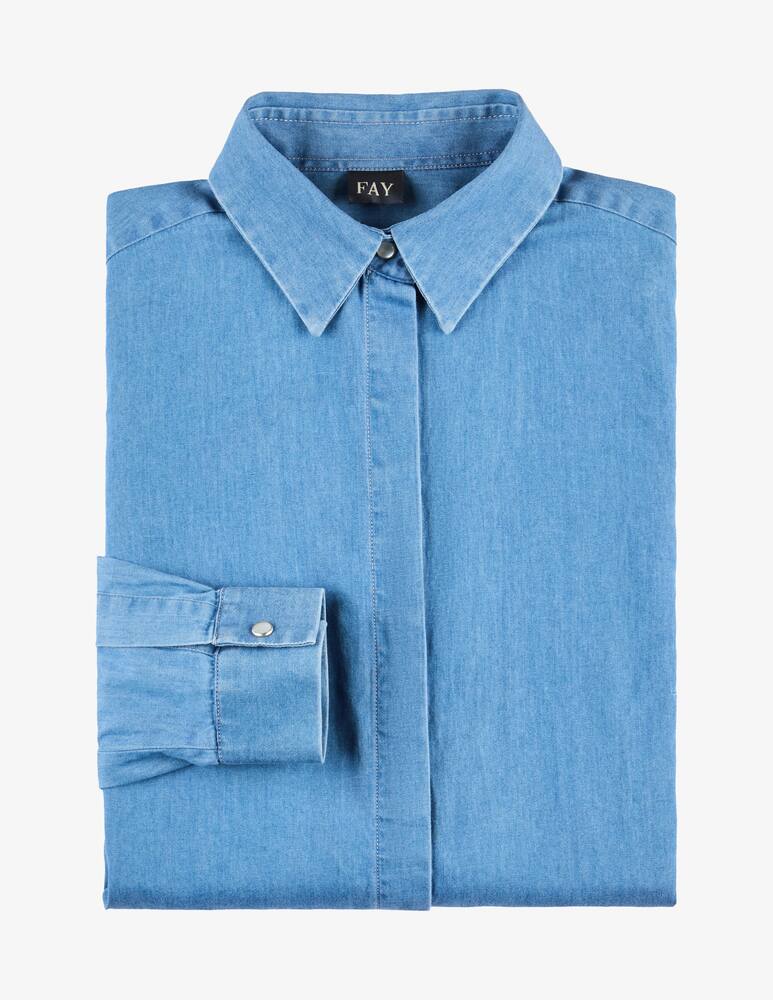 rinascente Fay Slim Shirt in Denim