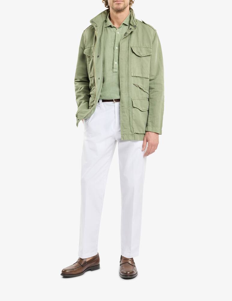 rinascente Fay Field Jacket in Cotton and Linen Canvas