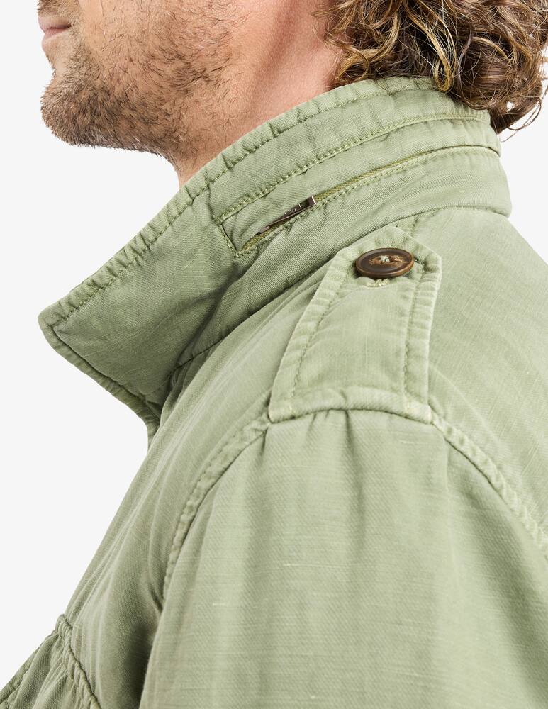 rinascente Fay Field Jacket in Cotton and Linen Canvas