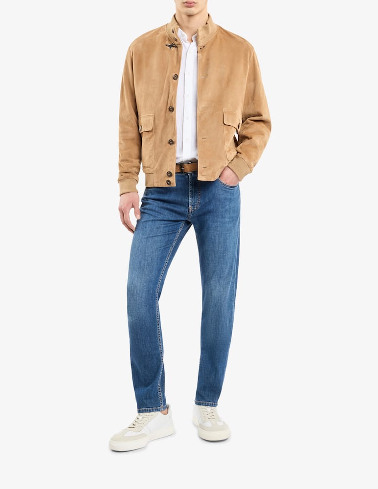 Fay Bomber Jacket in Suede - picture 2 Fay Bomber Jacket in Suede - picture 2