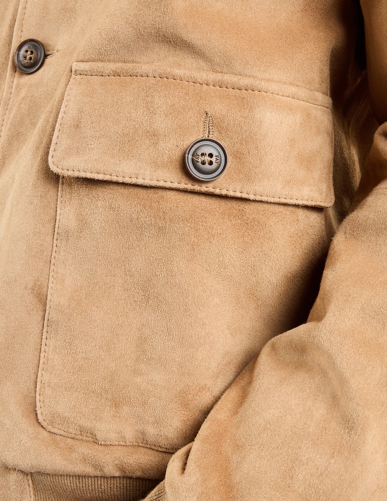 Fay Bomber Jacket in Suede - picture 4 Fay Bomber Jacket in Suede - picture 4