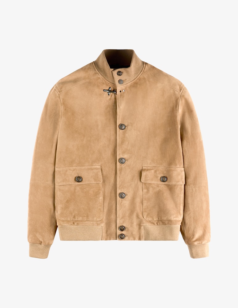 Fay Bomber Jacket in Suede - picture 6 Fay Bomber Jacket in Suede - picture 6