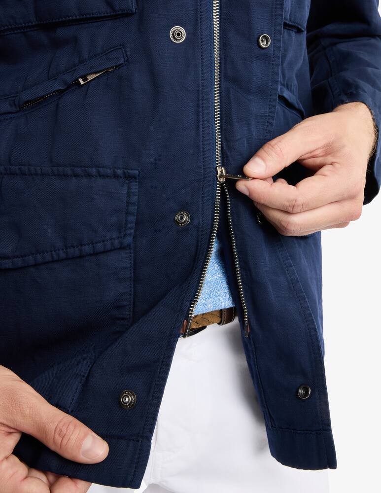 rinascente Fay Field Jacket in Tela di Cotone e Lino