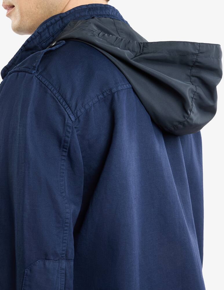 rinascente Fay Field Jacket in Tela di Cotone e Lino