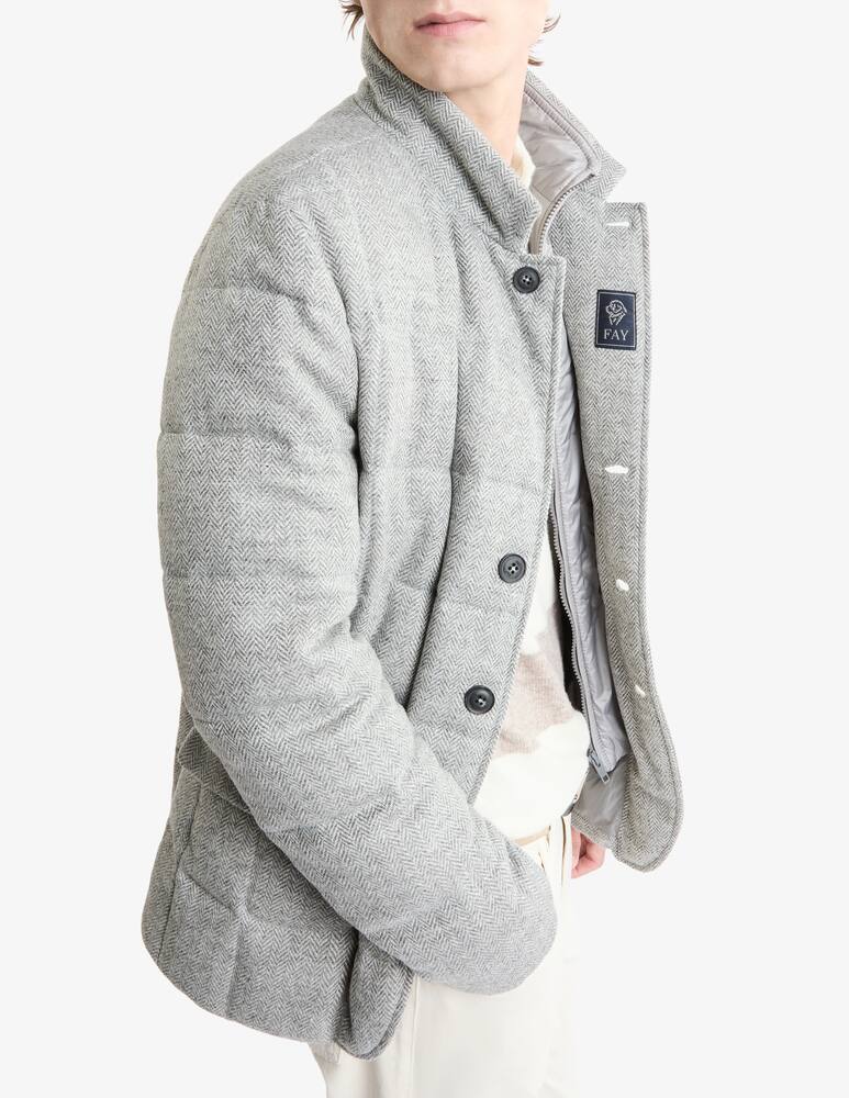 rinascente Fay Double Front Down Jacket in Merinos Wool