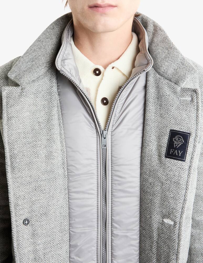 rinascente Fay Double Front Down Jacket in Merinos Wool