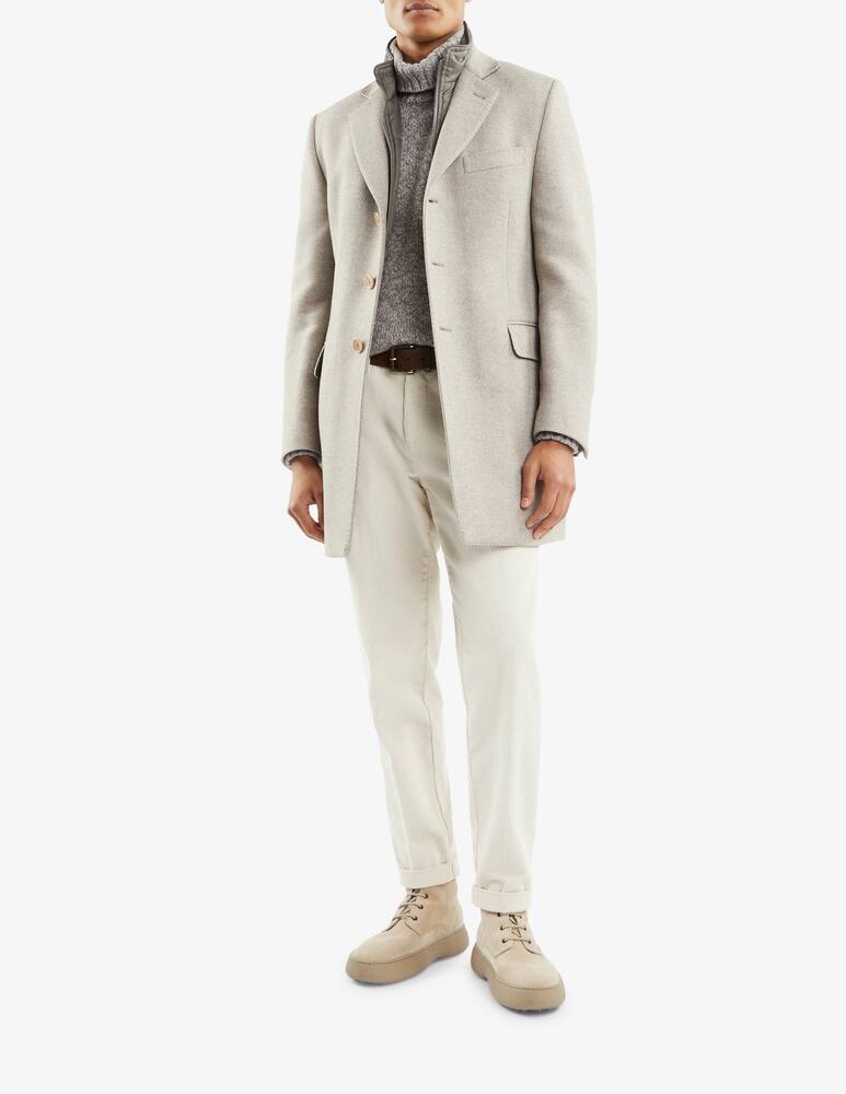 rinascente Fay Double Coat con Motivo Spigato