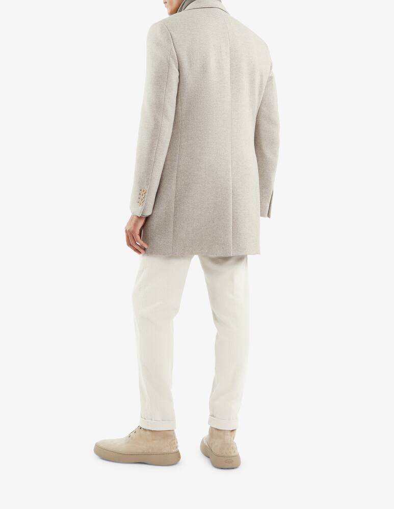 rinascente Fay Double Coat con Motivo Spigato