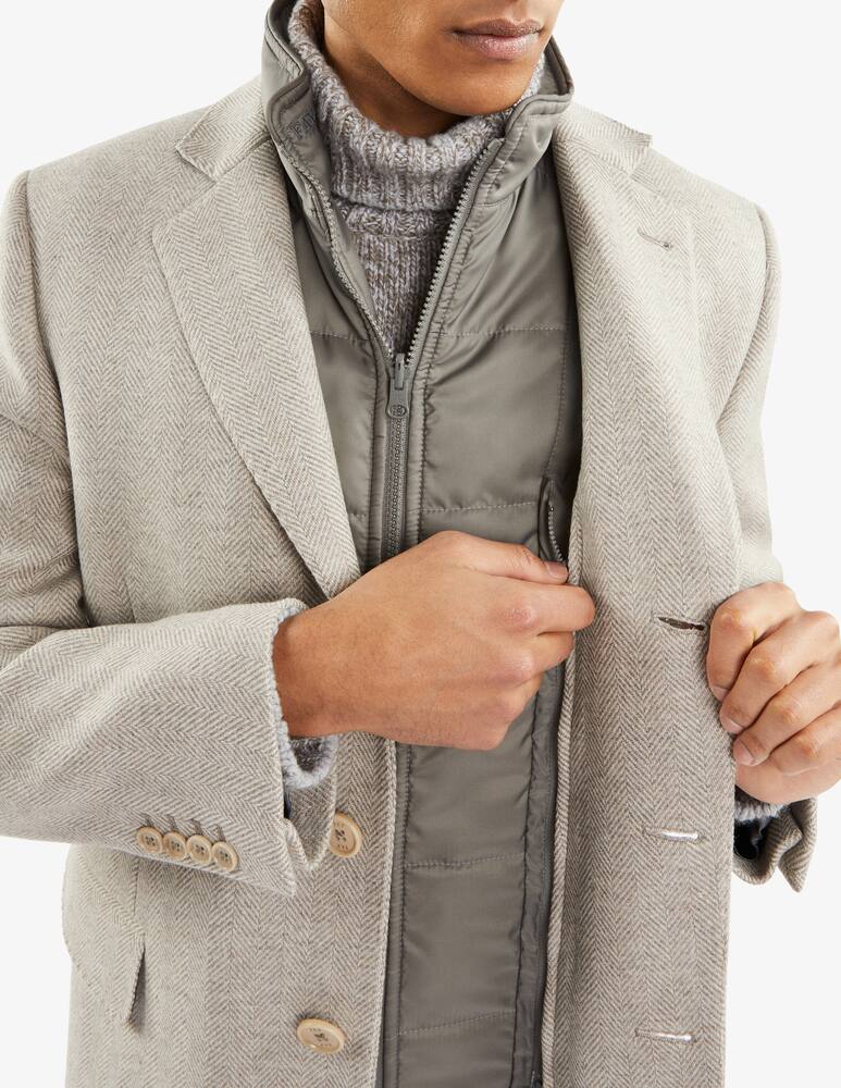 rinascente Fay Double Coat con Motivo Spigato