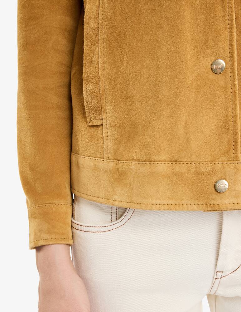 rinascente Fay Short Biker in Pelle Scamosciata