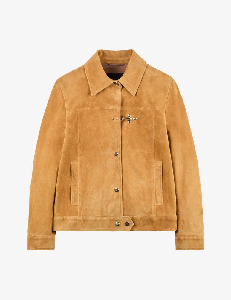 rinascente Fay Short Biker in Pelle Scamosciata