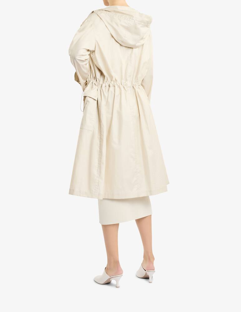 rinascente Fay Long Parka in Linen and Cotton Canvas