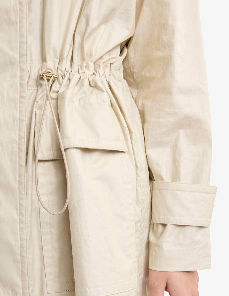rinascente Fay Long Parka in Linen and Cotton Canvas