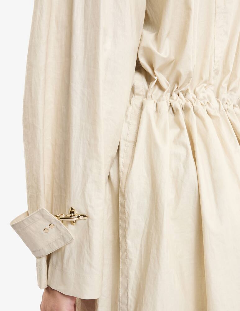 rinascente Fay Long Parka in Linen and Cotton Canvas