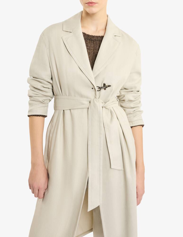 Fay Overcoat in Viscose and Stretch Linen - picture 2 Fay Overcoat in Viscose and Stretch Linen - picture 2