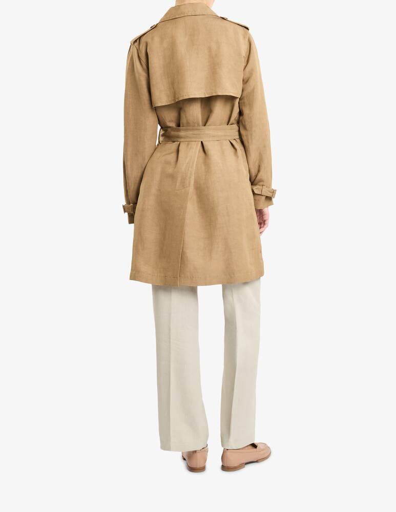 rinascente Fay Double-breasted Trench Coat in Linen and Viscose