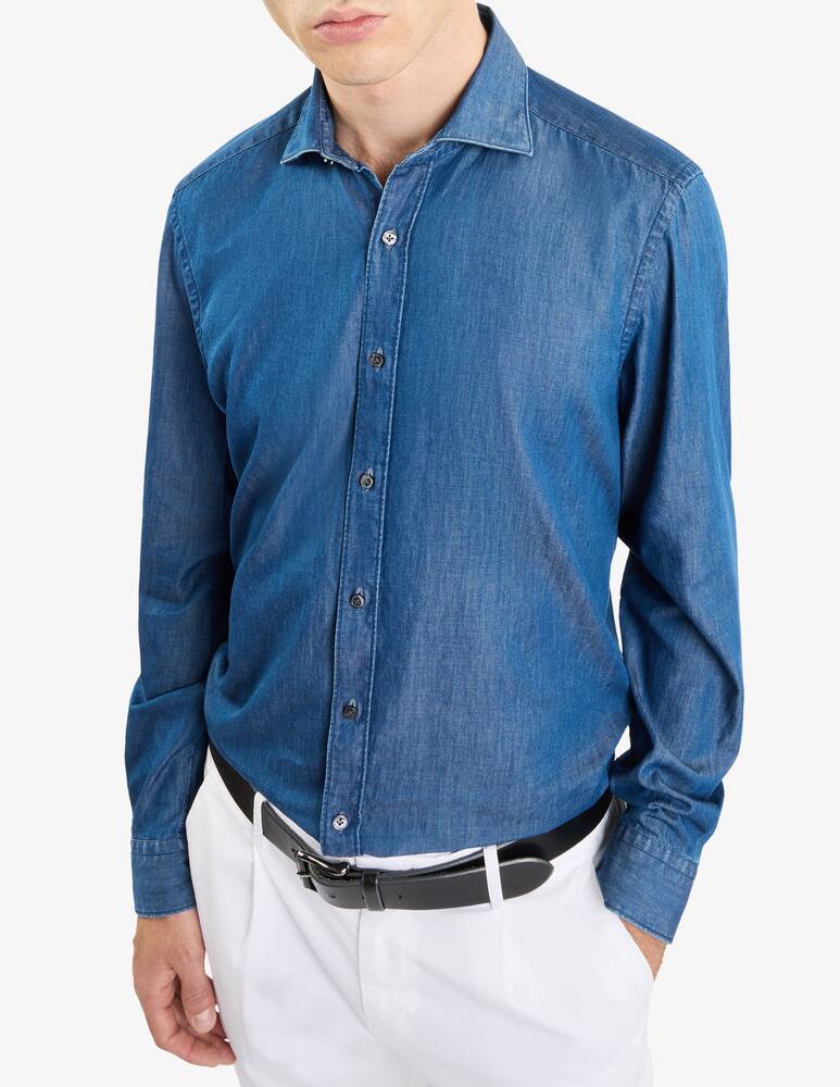 Fay Shirt Regular in Denim - picture 1 Fay Shirt Regular in Denim - picture 1