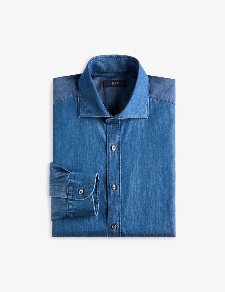 Fay Shirt Regular in Denim - picture 5 Fay Shirt Regular in Denim - picture 5